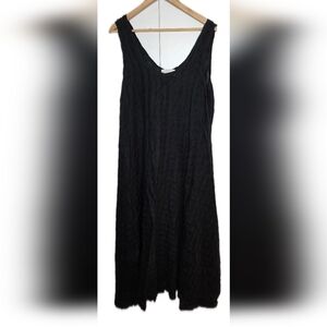 Alison Wonderland Black Linen/ Viscose Dress. Sleeveless, Long. Lg. Almost New